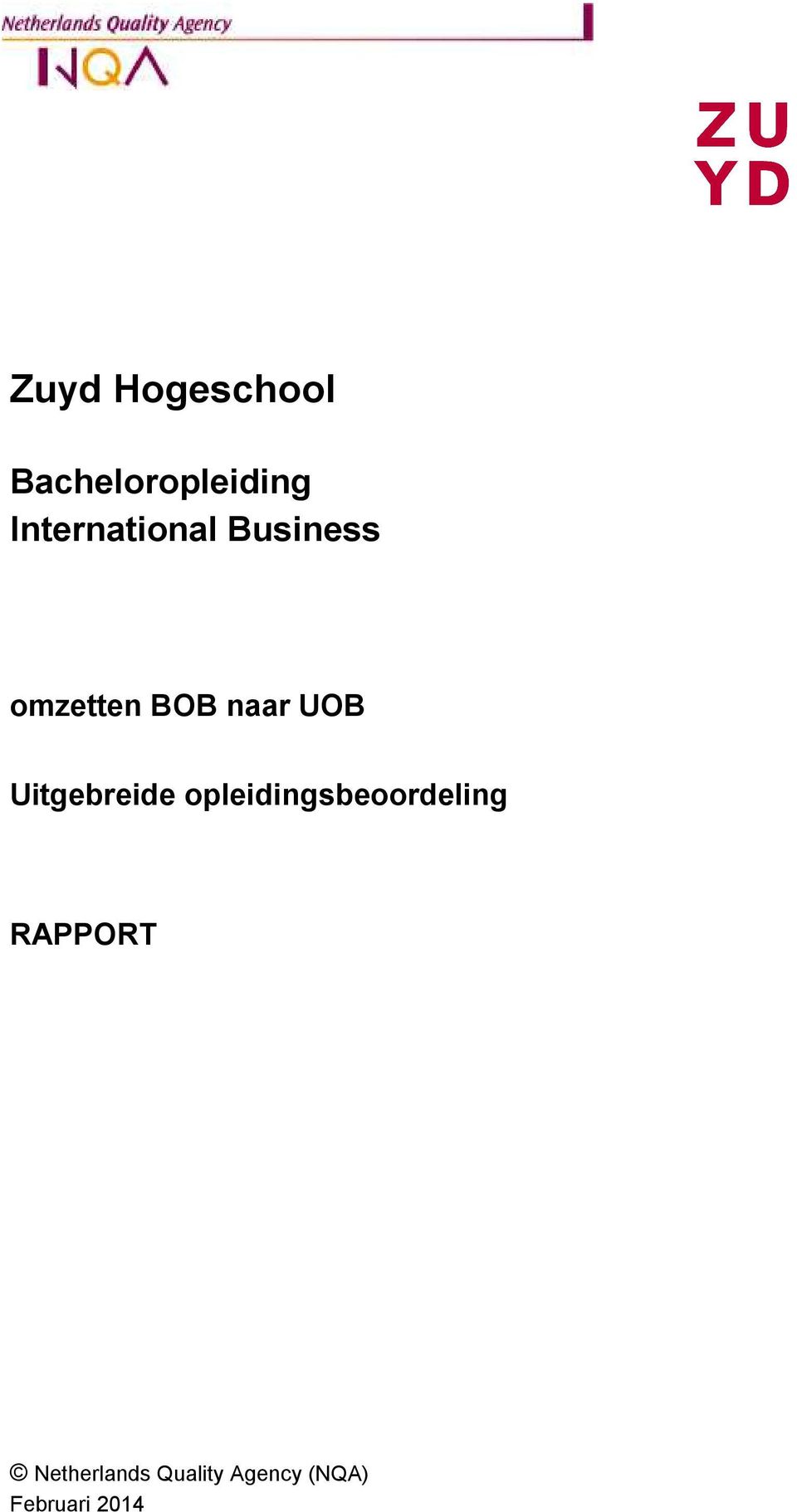 UOB Uitgebreide opleidingsbeoordeling