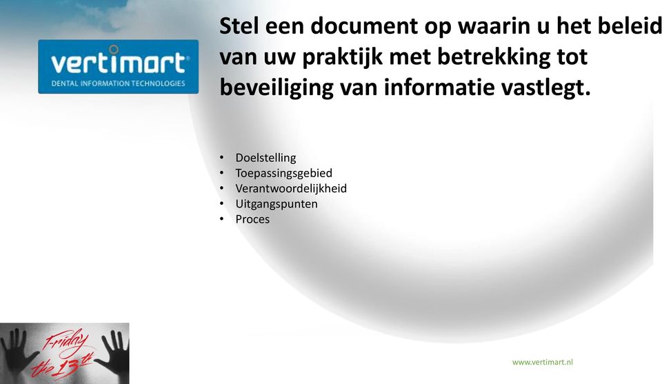 informatie vastlegt.