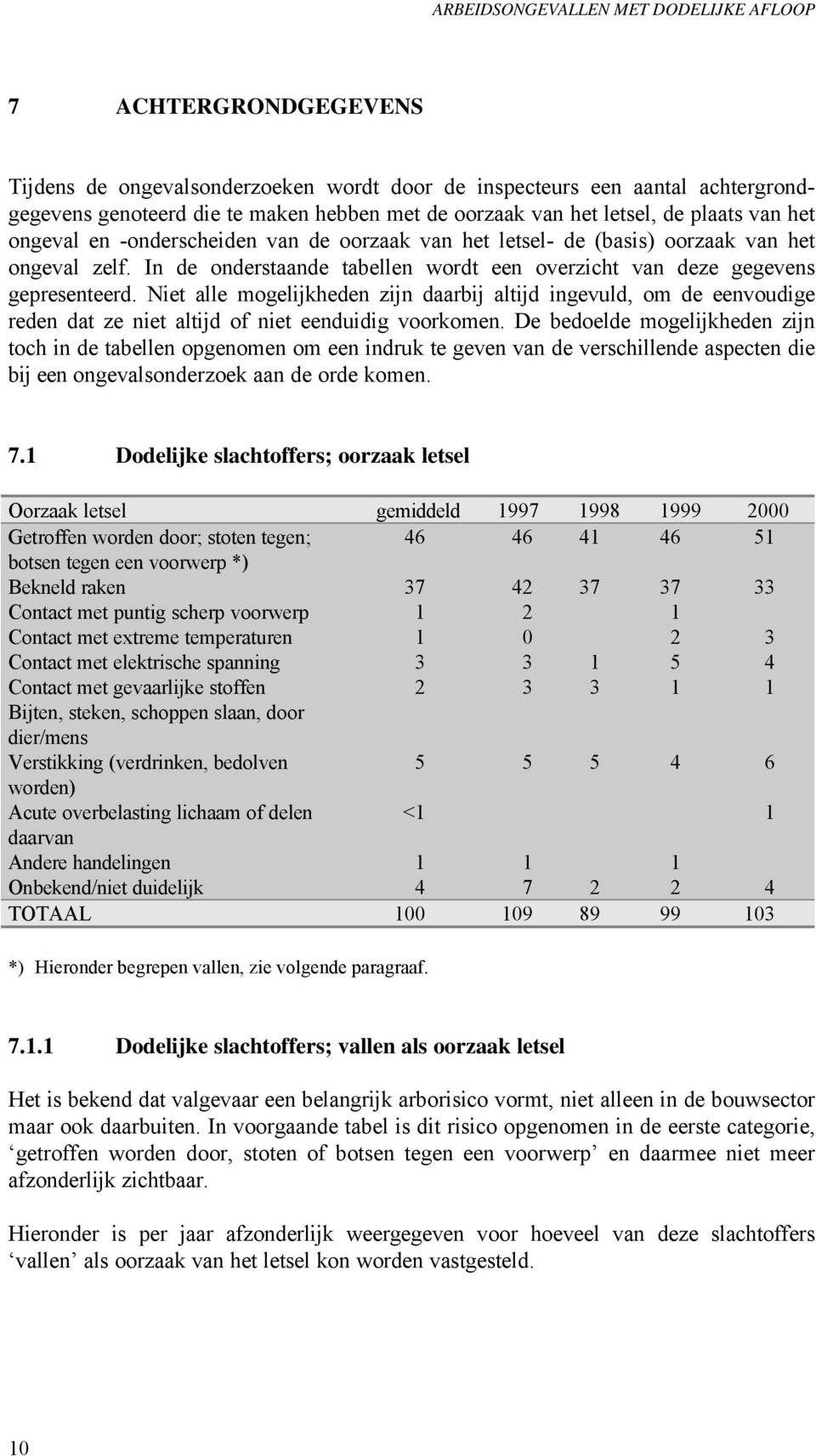 Niet alle mogelijkheden zijn daarbij altijd ingevuld, om de eenvoudige reden dat ze niet altijd of niet eenduidig voorkomen.