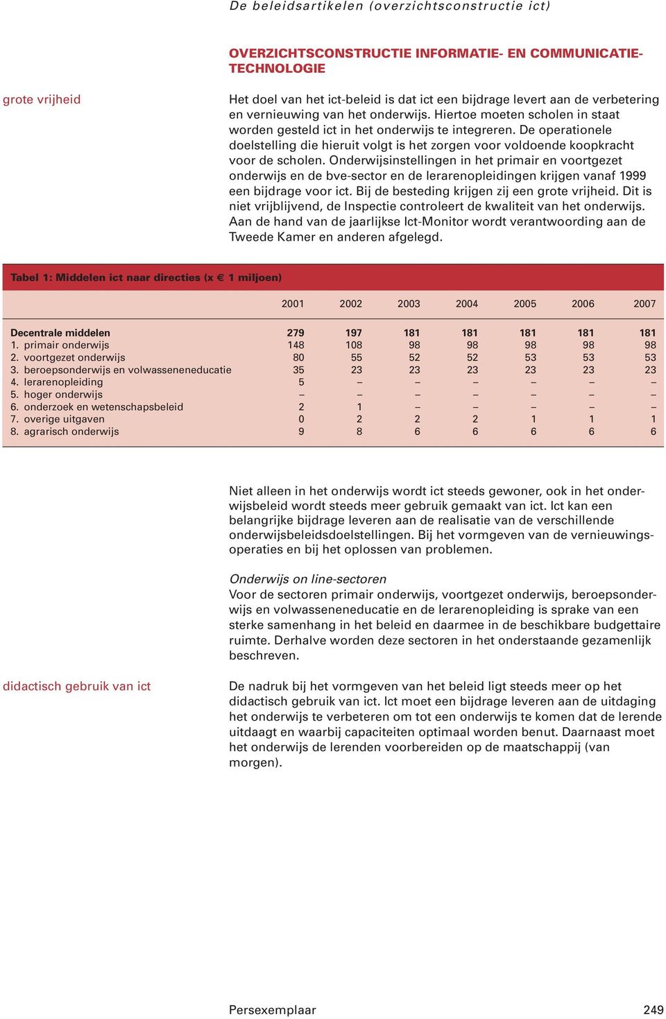 De operationele doelstelling die hieruit volgt is het zorgen voor voldoende koopkracht voor de scholen.