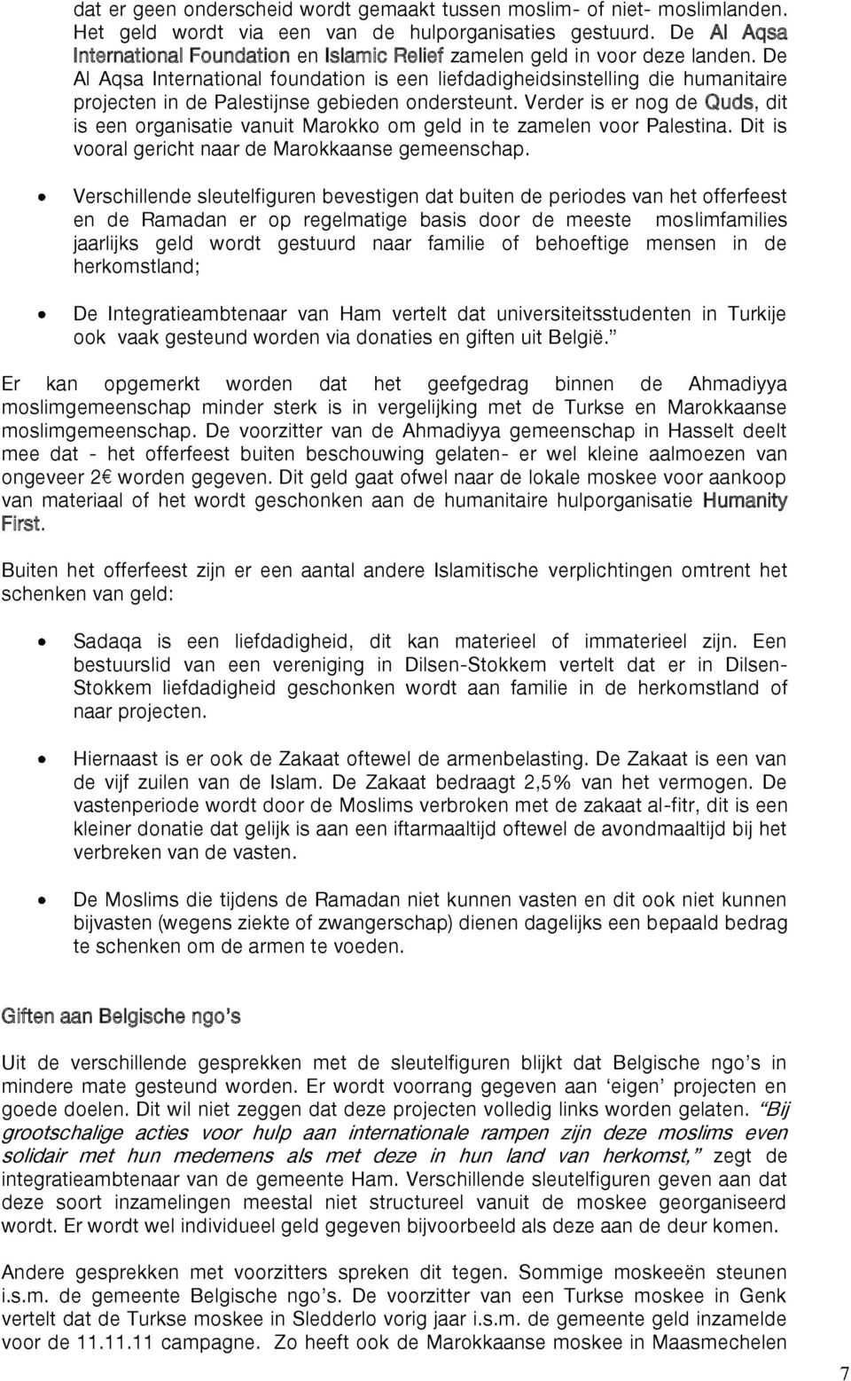 De Al Aqsa International foundation is een liefdadigheidsinstelling die humanitaire projecten in de Palestijnse gebieden ondersteunt.