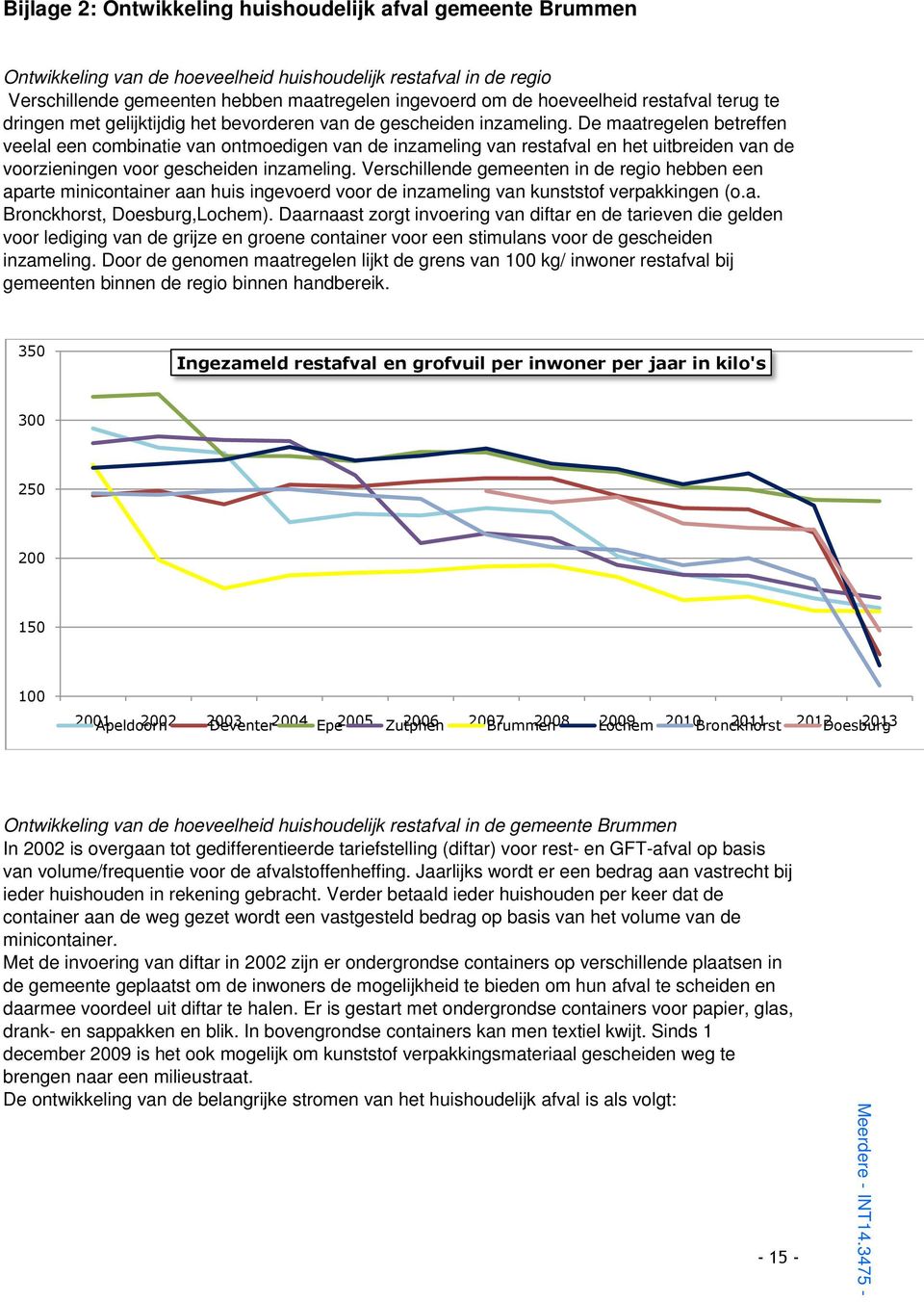 De maatregelen betreffen veelal een combinatie van ontmoedigen van de inzameling van restafval en het uitbreiden van de voorzieningen voor gescheiden inzameling.