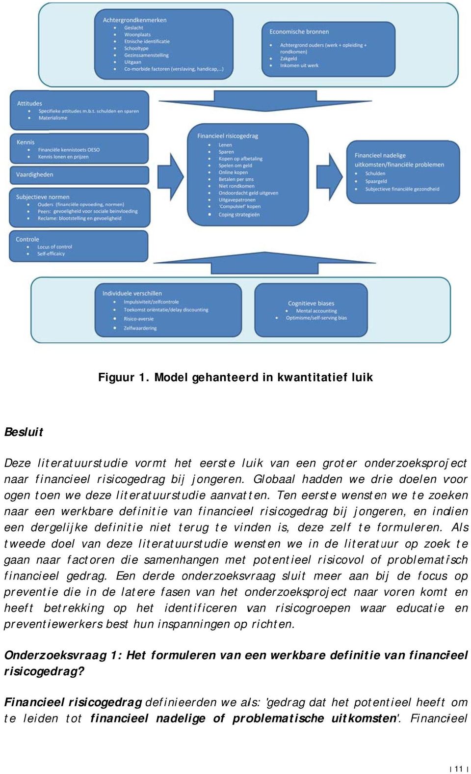 Ten eerste wenstenn we te zoeken naar een werkbare definitie van financieel risicogedrag bij jongeren, en indien een dergelijke definitie niet terug t te vinden is, deze zelf te formuleren.