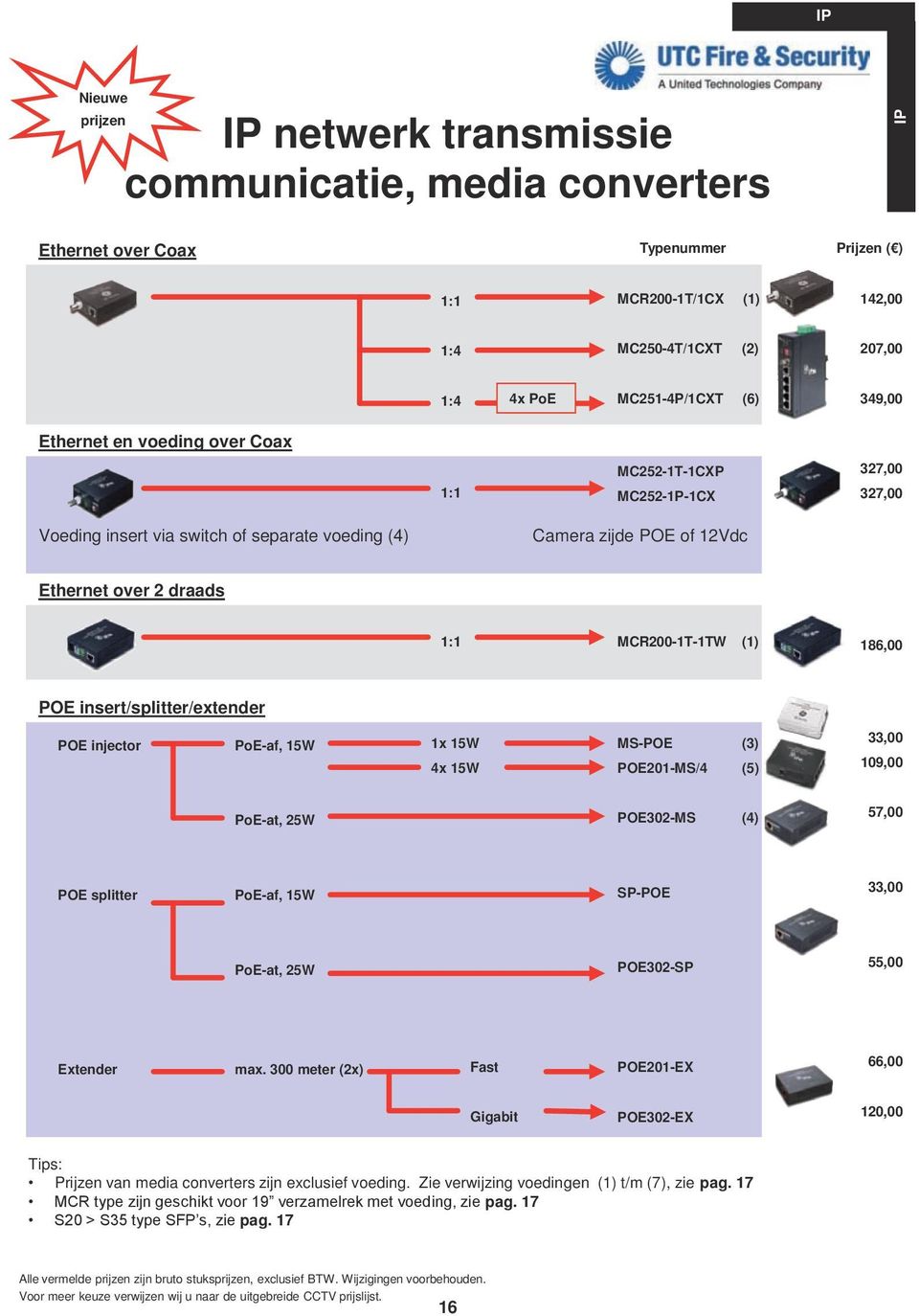 injector PoE-af, 5W x 5W x 5W MS-POE (3) POE20-MS/ (5) 33,00 09,00 PoE-at, 25W POE302-MS () 57,00 POE splitter PoE-af, 5W SP-POE 33,00 PoE-at, 25W POE302-SP 55,00 Extender max.