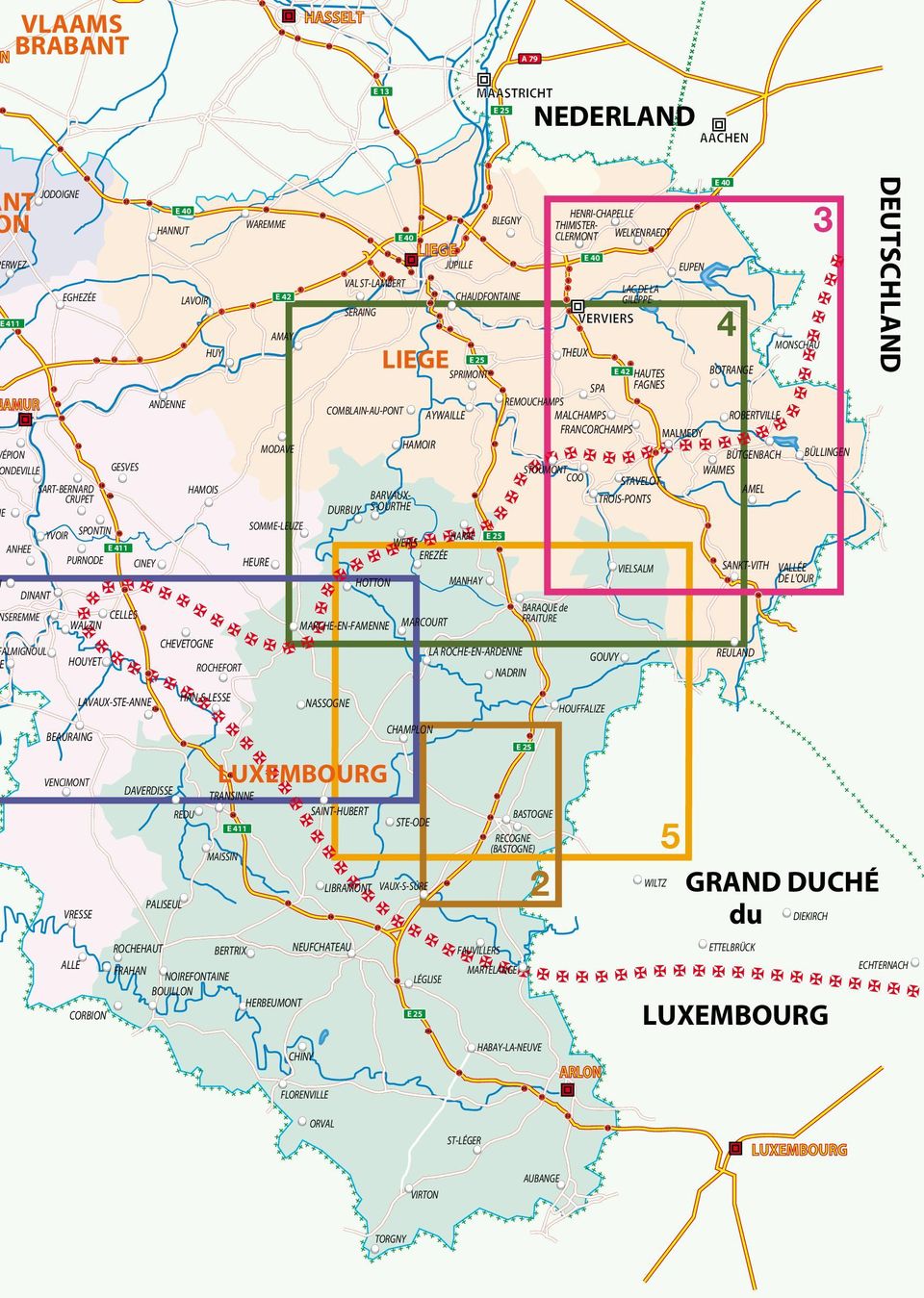 LAVOIR VAL ST-LAMBERT SERAING REMOUCHAMPS LAC DE LA GILEPPE MONSCHAU BLEGNY SPRIMONT COMBLAIN-AU-PONT COO BARAQUE de FRAITURE VIELSALM ROCHEFORT BASTOGNE RECOGNE (BASTOGNE) REDU FLORENVILLE TORGNY