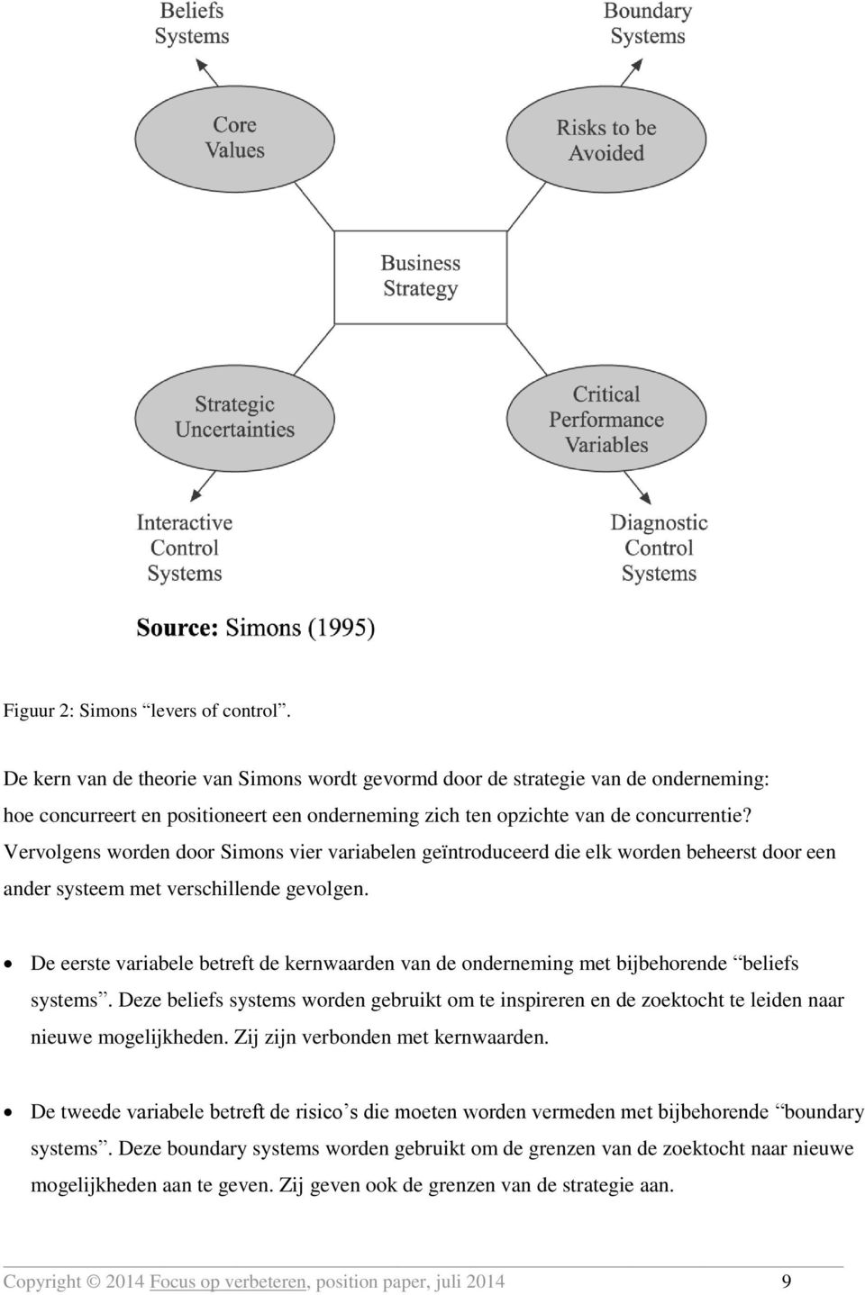 Vervolgens worden door Simons vier variabelen geïntroduceerd die elk worden beheerst door een ander systeem met verschillende gevolgen.