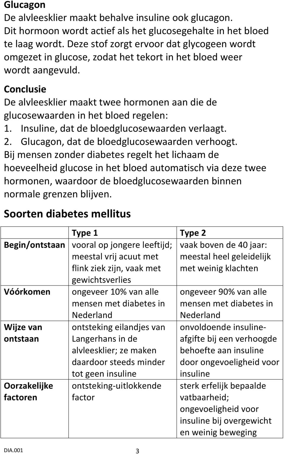 Conclusie De alvleesklier maakt twee hormonen aan die de glucosewaarden in het bloed regelen: 1. Insuline, dat de bloedglucosewaarden verlaagt. 2. Glucagon, dat de bloedglucosewaarden verhoogt.