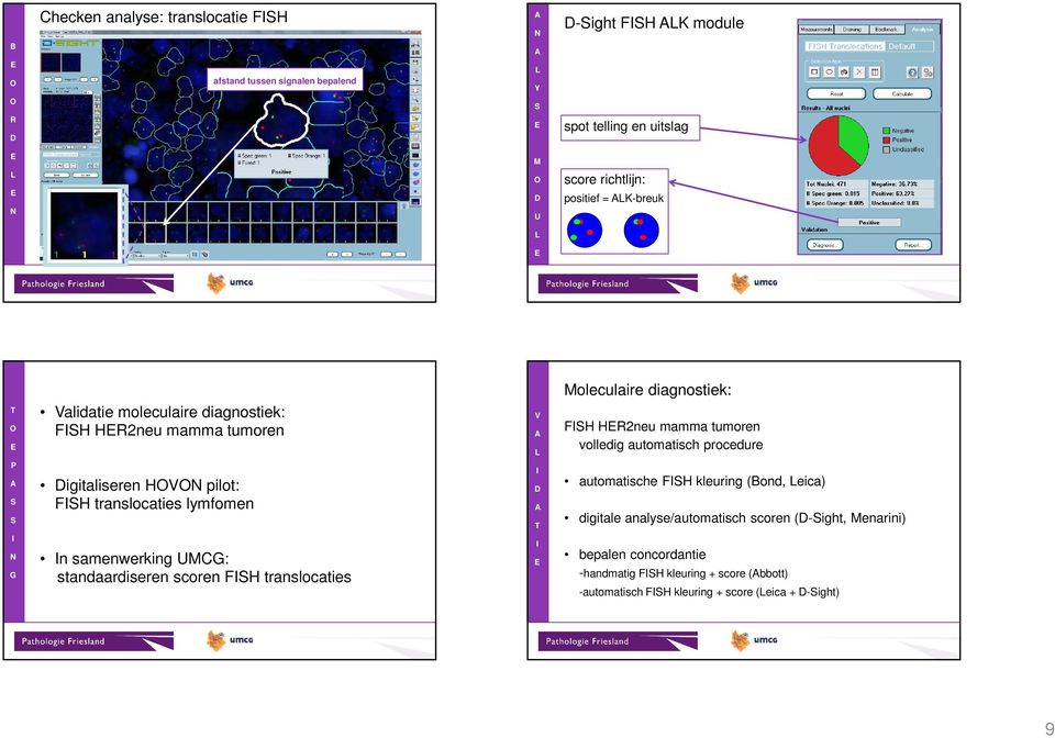 standaardiseren scoren FH translocaties V Moleculaire diagnostiek: FH H2neu mamma tumoren volledig automatisch procedure automatische FH kleuring