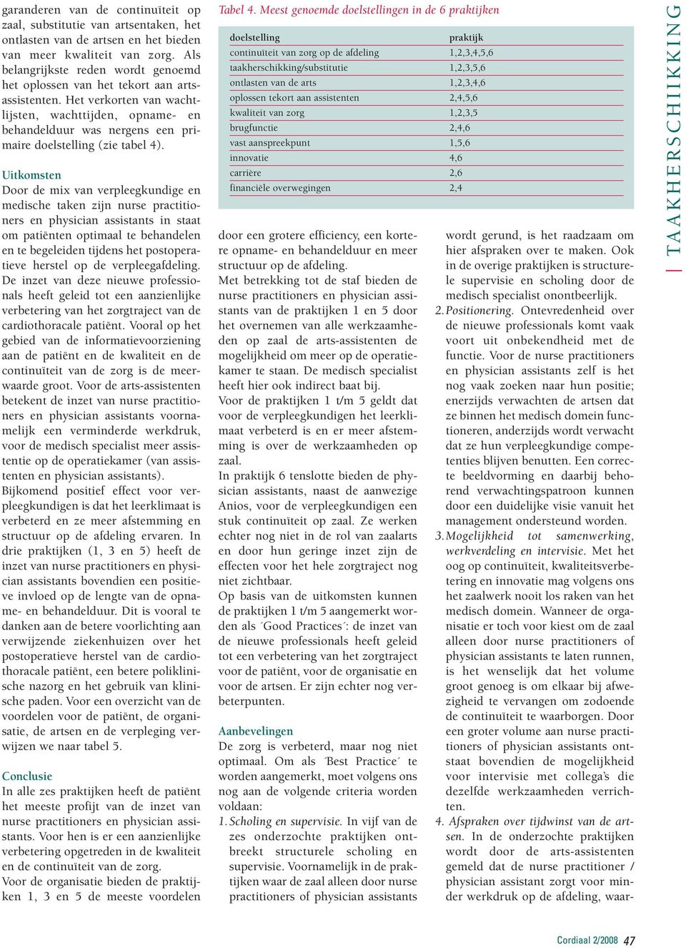 Het verkorten van wachtlijsten, wachttijden, opname- en behandelduur was nergens een primaire doelstelling (zie tabel 4).