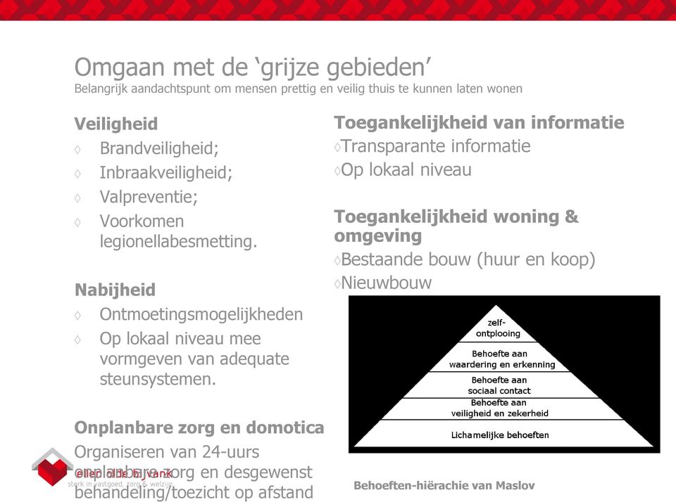 Nabijheid Ontmoetingsmogelijkheden Op lokaal niveau mee vormgeven van adequate steunsystemen.