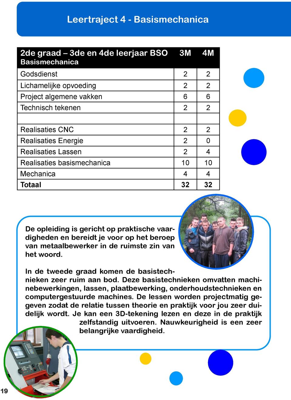 metaalbewerker in de ruimste zin van het woord. In de tweede graad komen de basistechnieken zeer ruim aan bod.