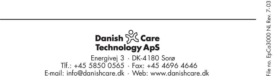 E-mail: info@danishcare.dk Web: www.