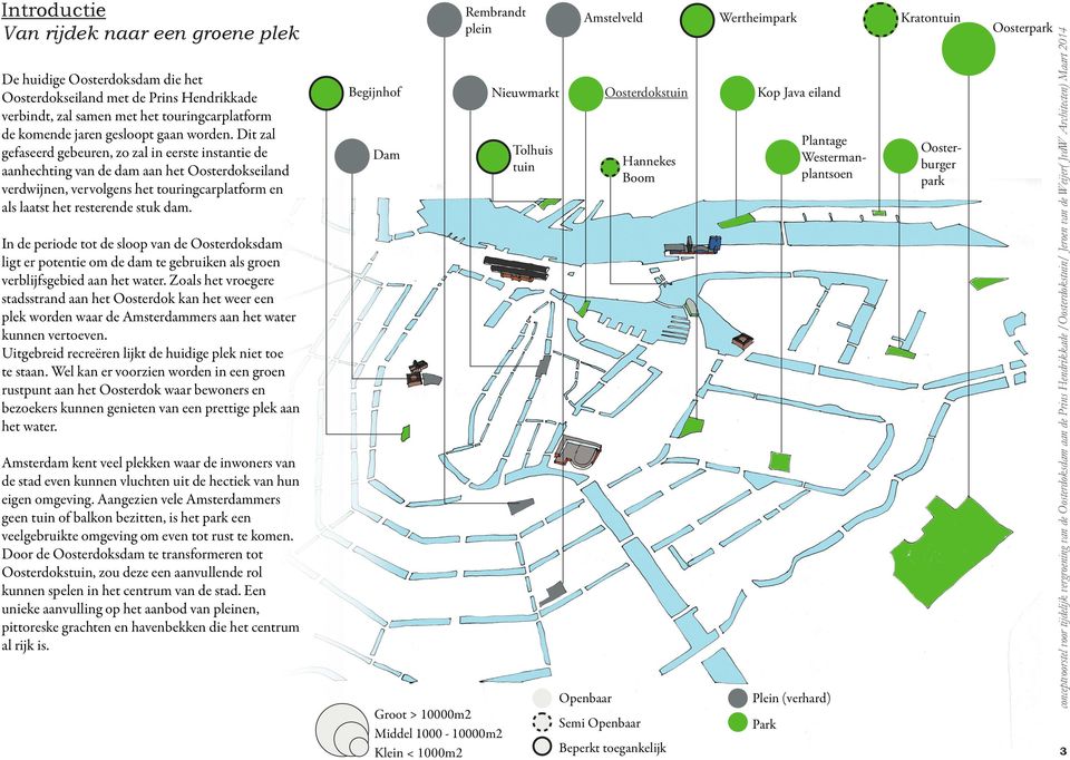 In de periode tot de sloop van de Oosterdoksdam ligt er potentie om de dam te gebruiken als groen verblijfsgebied aan het water.