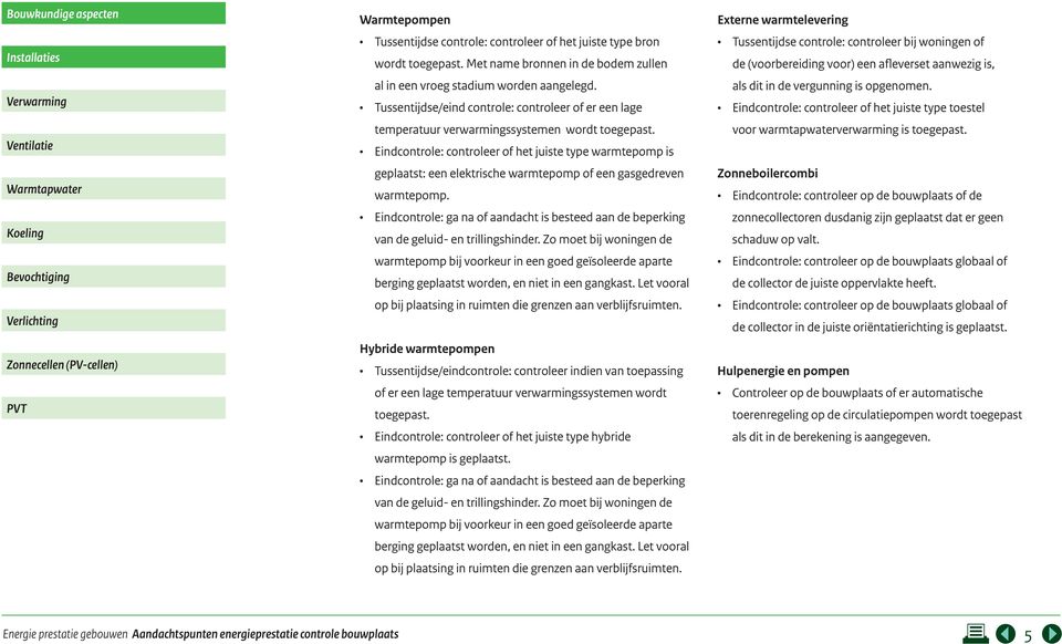 Eindcontrole: controleer of het juiste type warmtepomp is geplaatst: een elektrische warmtepomp of een gasgedreven warmtepomp.