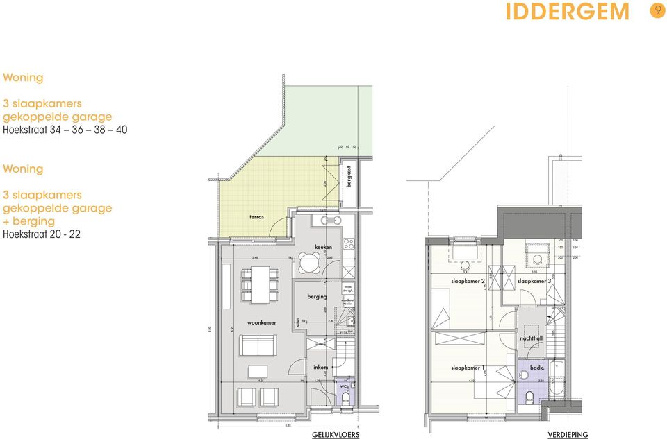 woonkamer tellers 4,05 14 1,36 9 91 3,31 14 2,66 14 3,15 35 2,30 20 berging wandketel +boiler 59 2,36 pomp RW vestiaire inkom