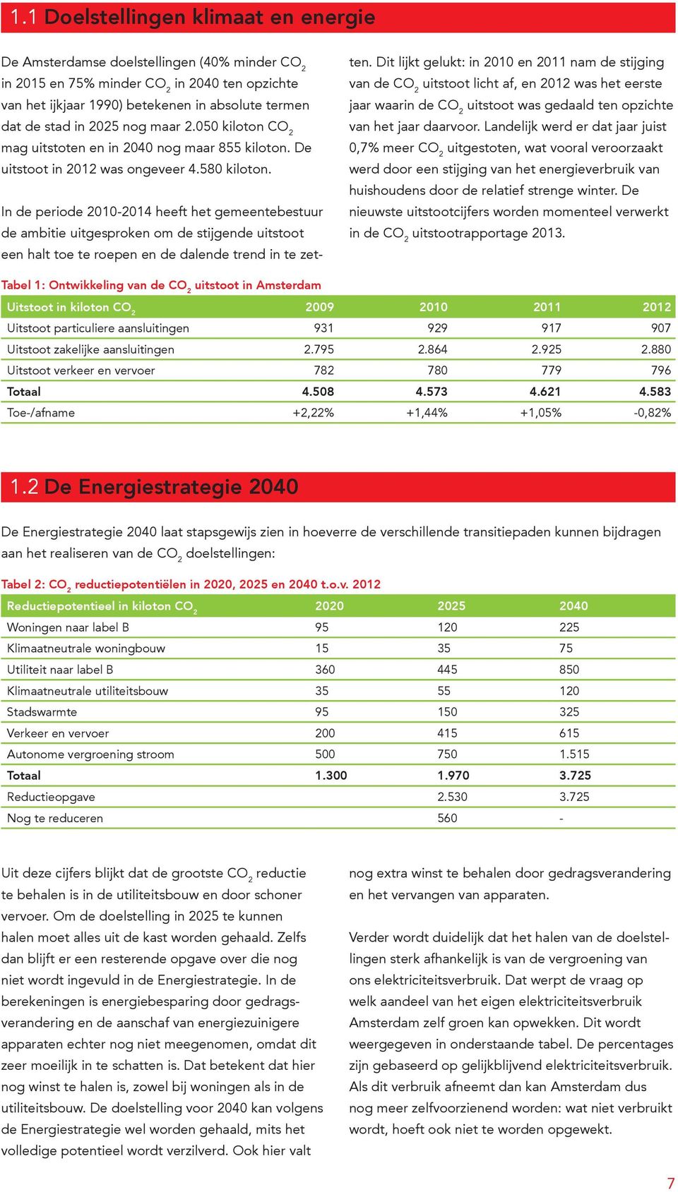 In de periode 2010-2014 heeft het gemeentebestuur de ambitie uitgesproken om de stijgende uitstoot een halt toe te roepen en de dalende trend in te zetten.