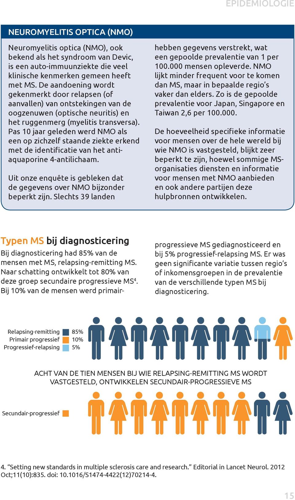 Pas 10 jaar geleden werd NMO als een op zichzelf staande ziekte erkend met de identificatie van het antiaquaporine 4-antilichaam.