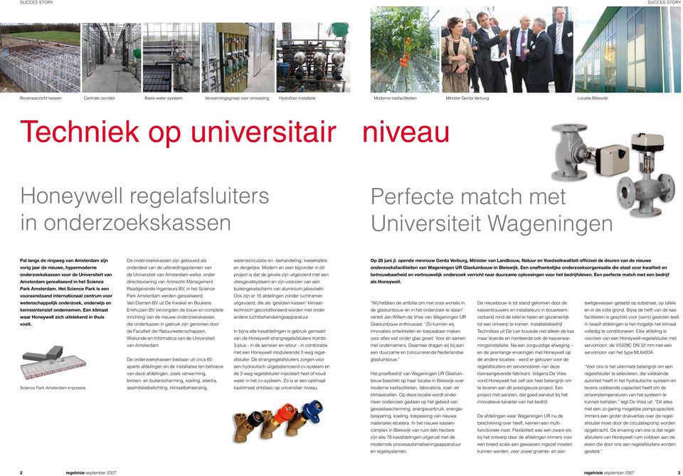 hypermoderne onderzoekskassen voor de Universiteit van Amsterdam gerealiseerd in het Science Park Amsterdam.