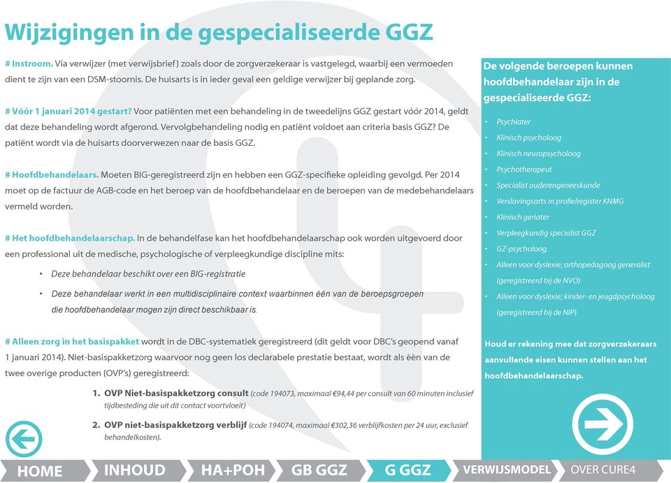 Voor patiënten met een behandeling in de tweedelijns GGZ gestart vóór 2014, geldt dat deze behandeling wordt afgerond. Vervolgbehandeling nodig en patiënt voldoet aan criteria basis GGZ?