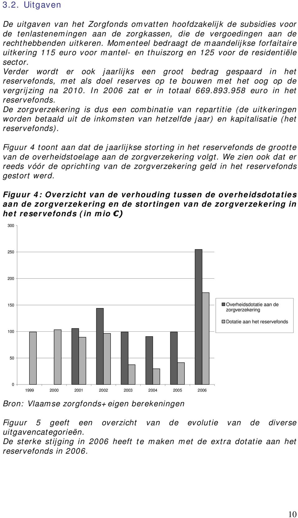 Verder wordt er ook jaarlijks een groot bedrag gespaard in het reservefonds, met als doel reserves op te bouwen m et het oog op de vergrijzing na 2010. In 2006 zat er in totaal 669.893.