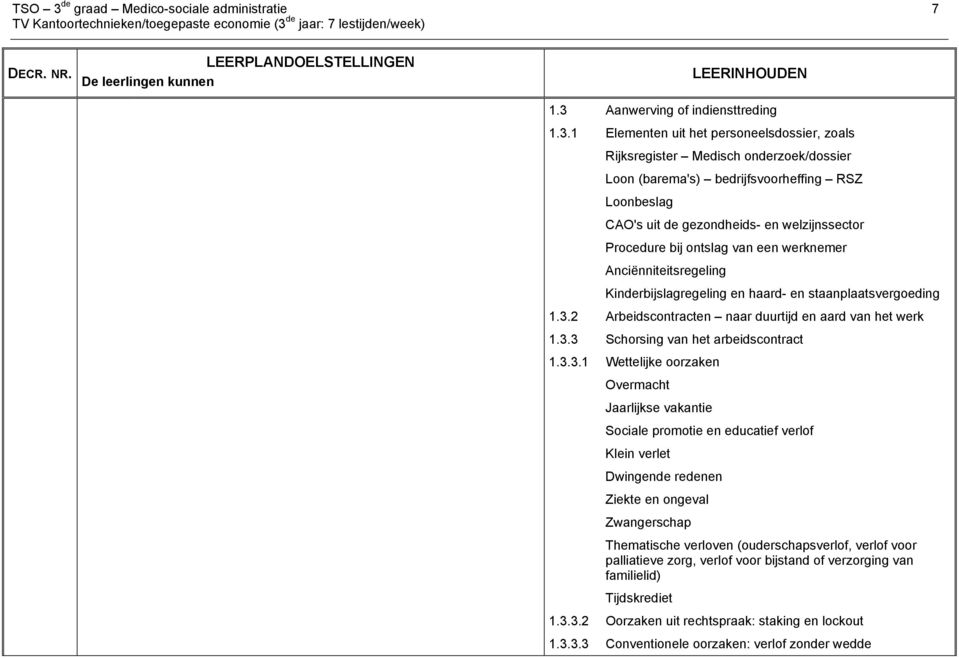 Aanwerving of indiensttreding 1.3.