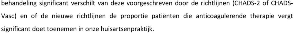 richtlijnen de proportie patiënten die anticoagulerende