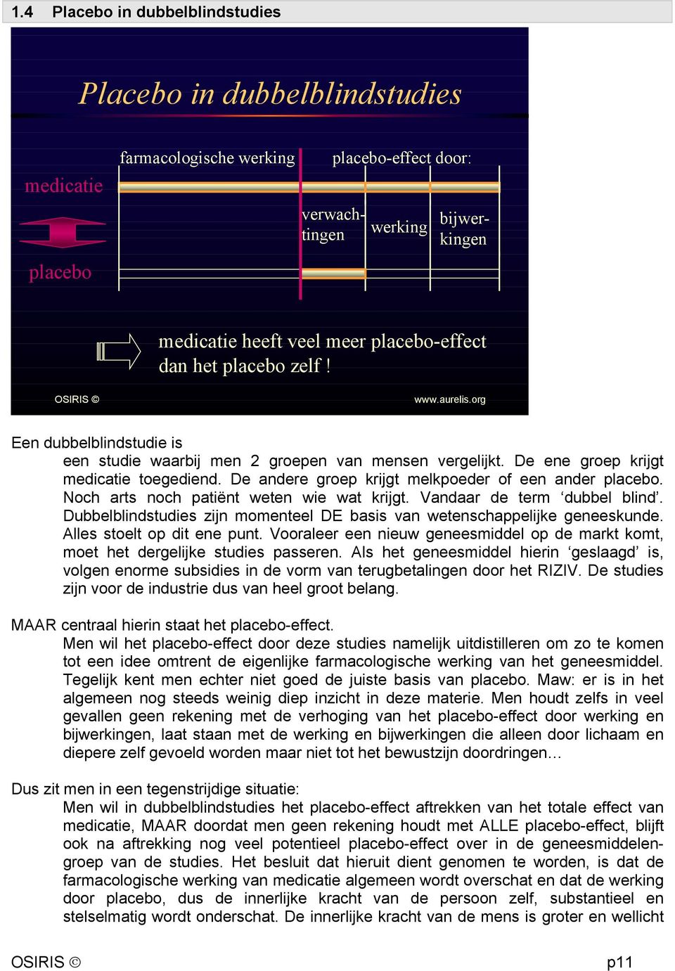 De andere groep krijgt melkpoeder of een ander placebo. Noch arts noch patiënt weten wie wat krijgt. Vandaar de term dubbel blind.