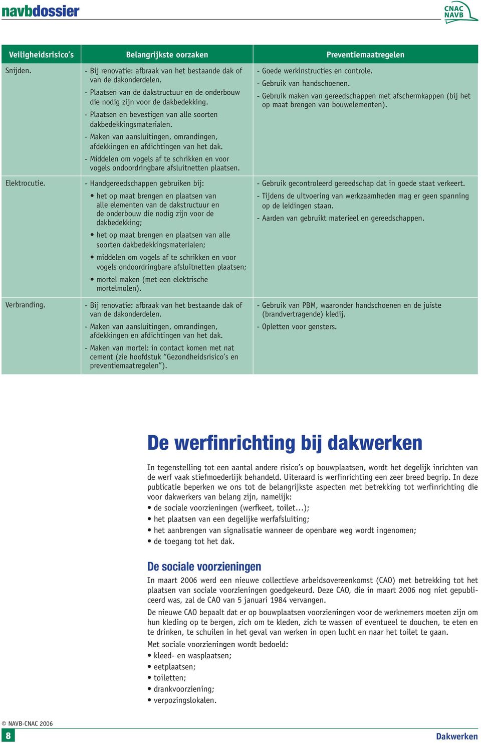 - Maken van aansluitingen, omrandingen, afdekkingen en afdichtingen van het dak. - Middelen om vogels af te schrikken en voor vogels ondoordringbare afsluitnetten plaatsen.