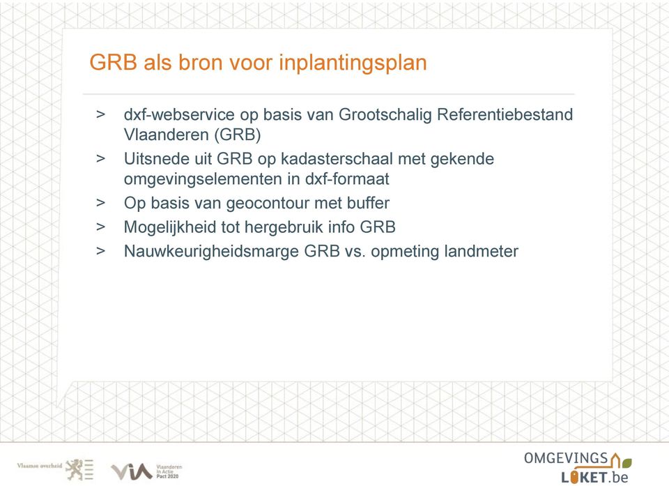 gekende omgevingselementen in dxf-formaat > Op basis van geocontour met buffer