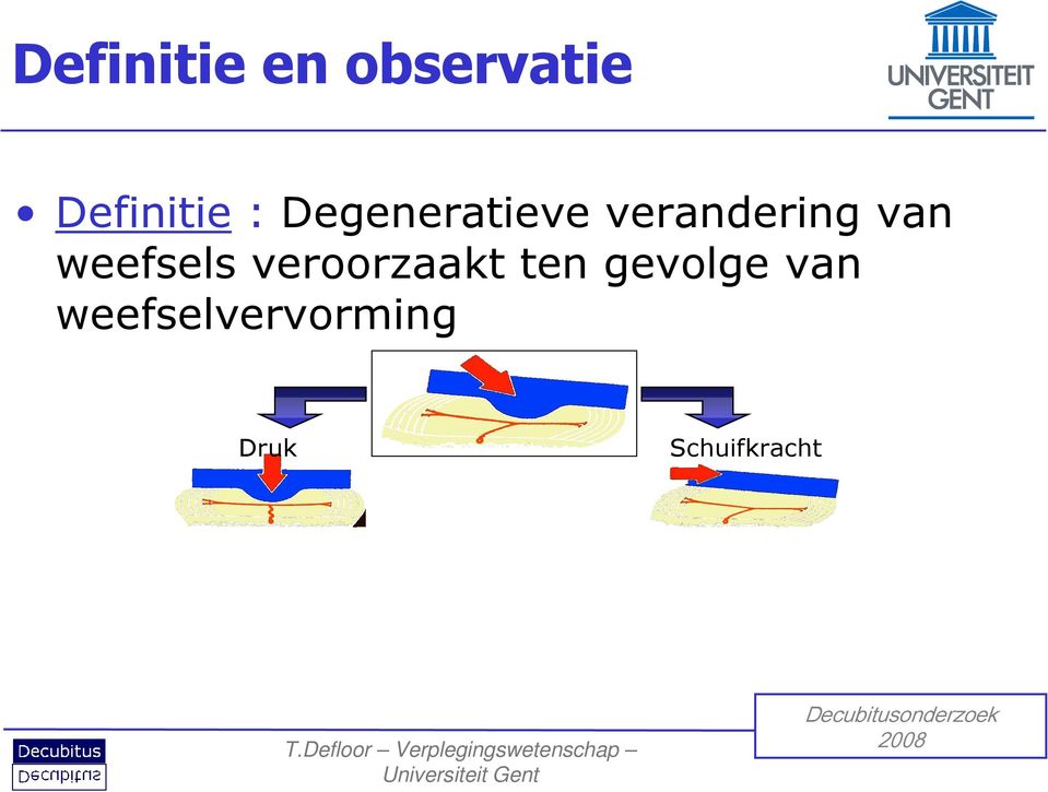 weefsels veroorzaakt ten gevolge