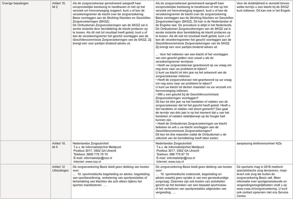 De Ombudsman Zorgverzekeringen van de SKGZ zal in eerste instantie door bemiddeling de klacht proberen op te lossen.