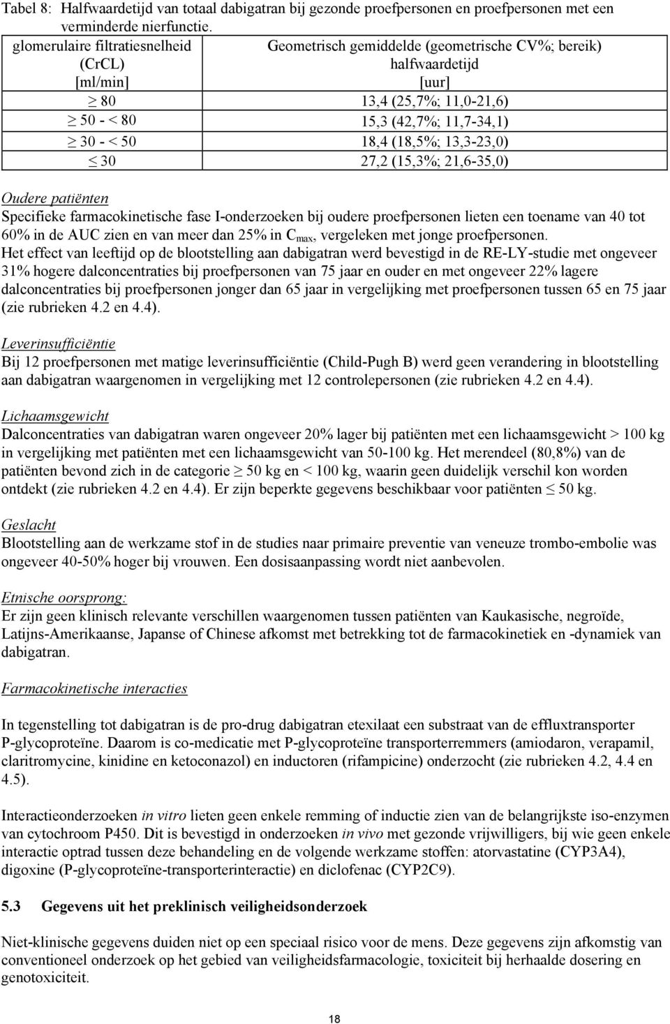 (18,5%; 13,3-23,0) 30 27,2 (15,3%; 21,6-35,0) Oudere patiënten Specifieke farmacokinetische fase I-onderzoeken bij oudere proefpersonen lieten een toename van 40 tot 60% in de AUC zien en van meer