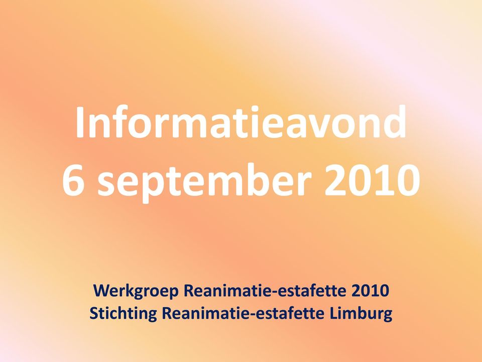 Reanimatie-estafette 2010