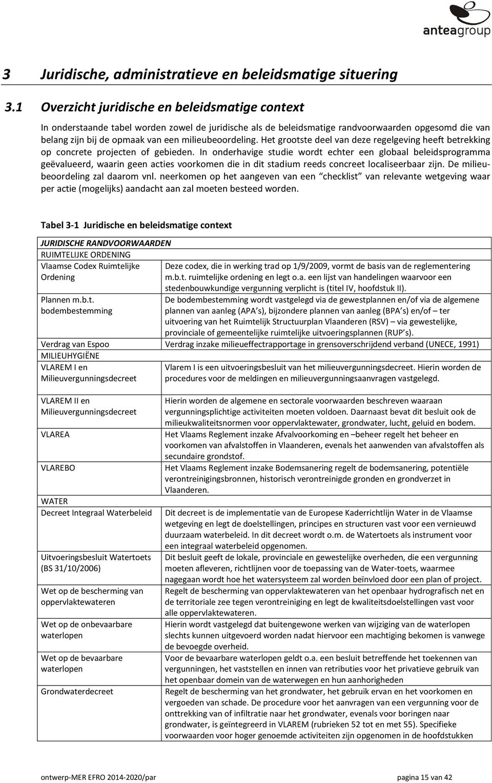 Het grtste deel van deze regelgeving heeft betrekking p cncrete prjecten f gebieden.