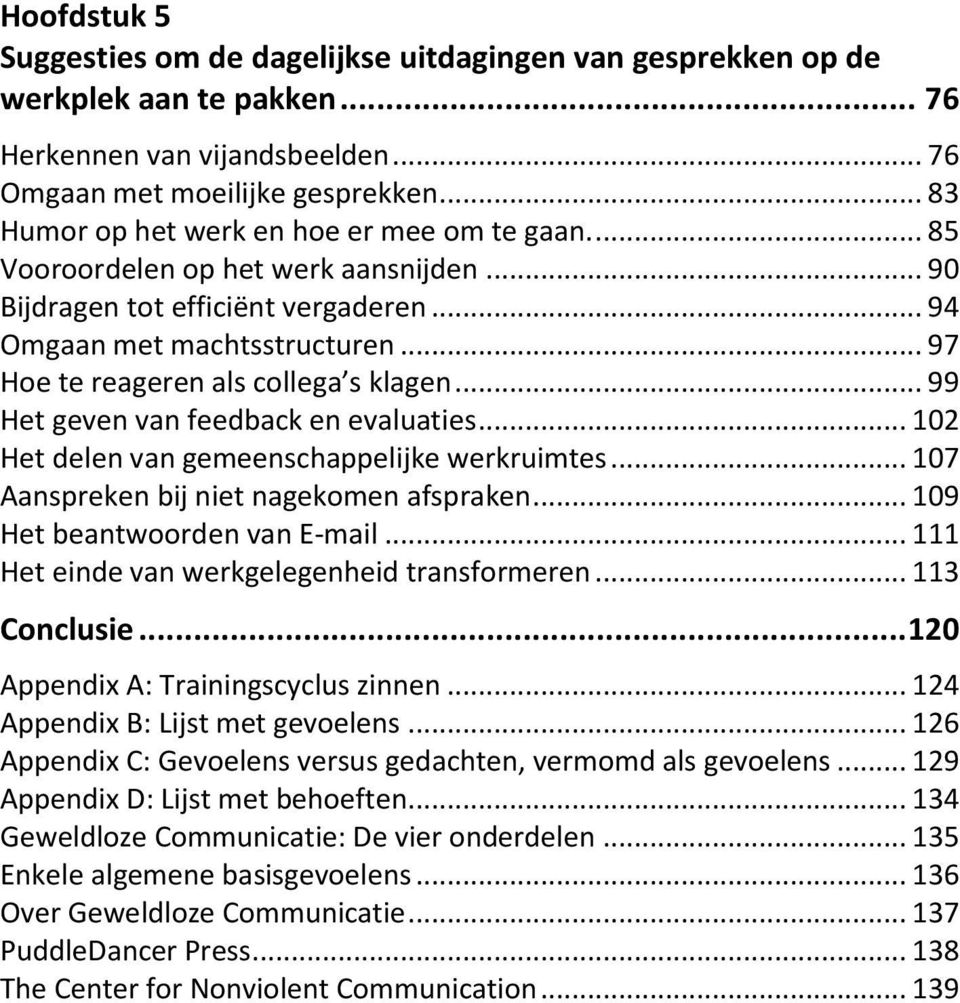 .. 97 Hoe te reageren als collega s klagen... 99 Het geven van feedback en evaluaties... 102 Het delen van gemeenschappelijke werkruimtes... 107 Aanspreken bij niet nagekomen afspraken.