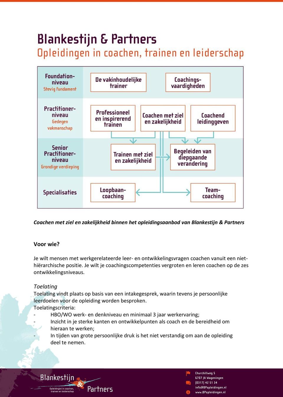 Je wilt je coachingscompetenties vergroten en leren coachen op de zes ontwikkelingsniveaus.