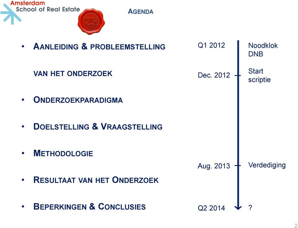 2012 Noodklok DNB Start scriptie ONDERZOEKPARADIGMA