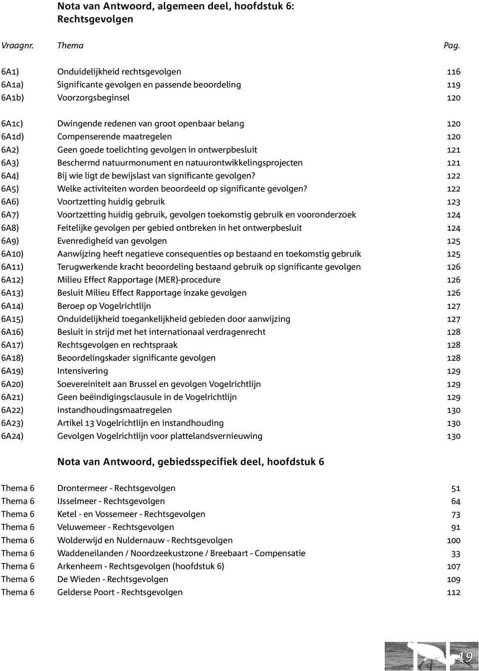 6A14) 6A15) 6A16) 6A17) 6A18) 6A19) 6A20) 6A21) 6A22) 6A23) 6A24) Dwingende redenen van groot openbaar belang Compenserende maatregelen Geen goede toelichting gevolgen in ontwerpbesluit Beschermd