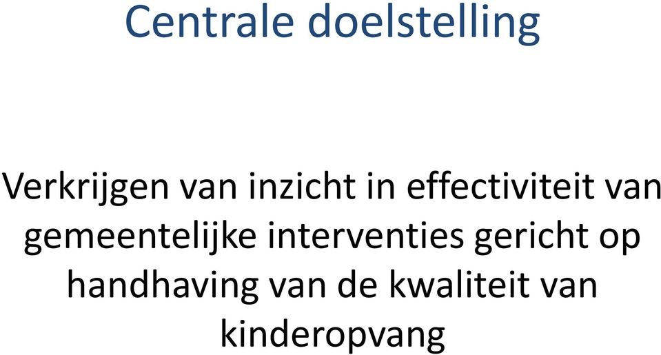 gemeentelijke interventies gericht