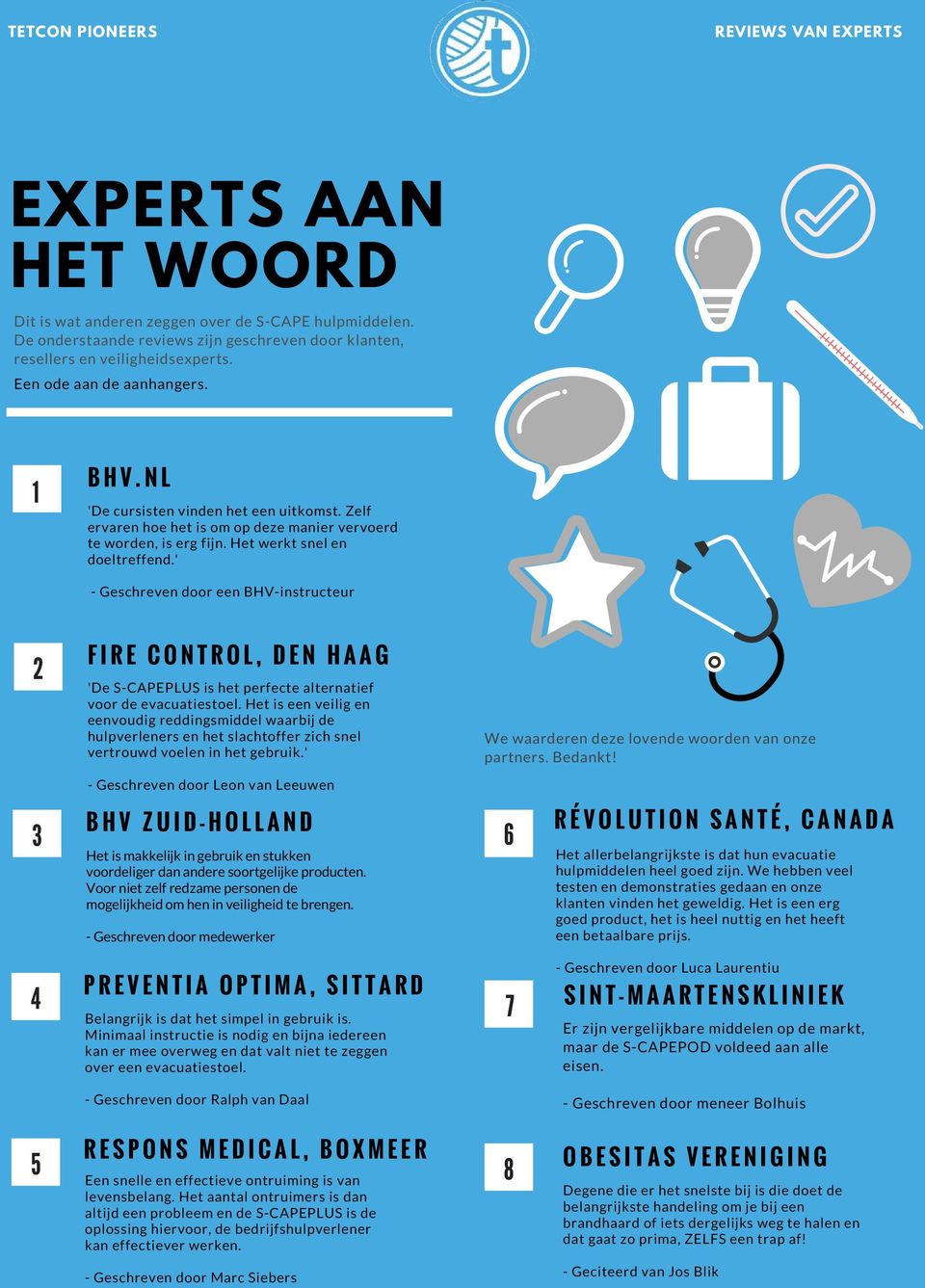 ' - Geschreven door een BHV-instructeur 2 F I R E C O N T R O L, D E N H A A G 'De S-CAPEPLUS is het perfecte alternatief voor de evacuatiestoel.