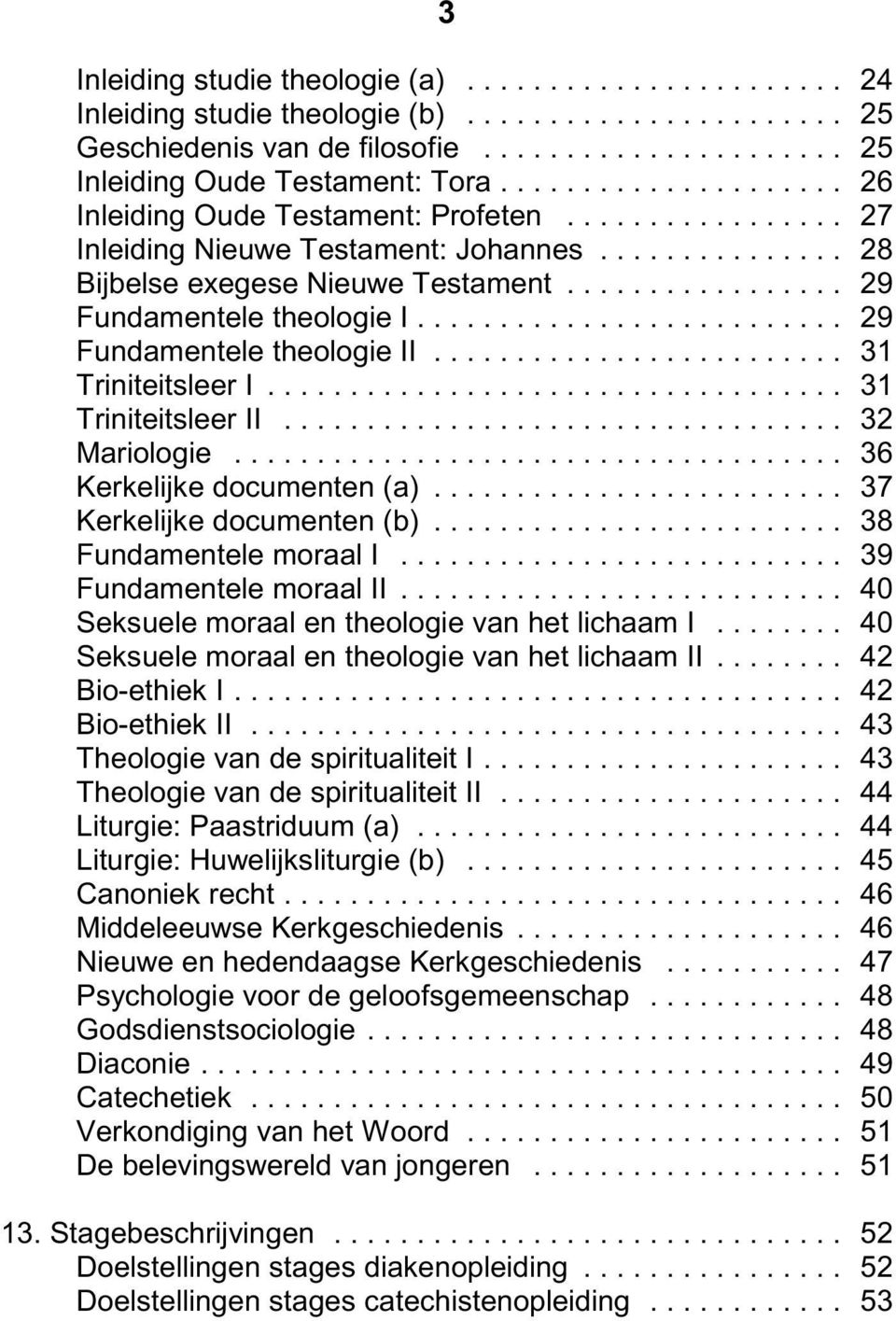 .. 29 Fundamentele theologie II... 31 Triniteitsleer I... 31 Triniteitsleer II... 32 Mariologie... 36 Kerkelijke documenten (a)... 37 Kerkelijke documenten (b)... 38 Fundamentele moraal I.