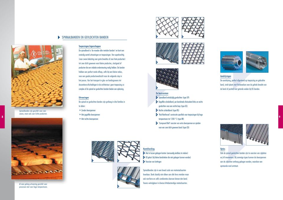 De banden hebben een perfect ronde afloop, zelfs bij een kleine radius, voor een goede productoverdracht naar de volgende stap in Aandrijvingen het proces.