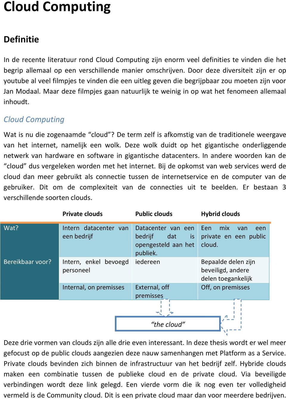 Maar deze filmpjes gaan natuurlijk te weinig in op wat het fenomeen allemaal inhoudt. Cloud Computing Wat is nu die zogenaamde cloud?