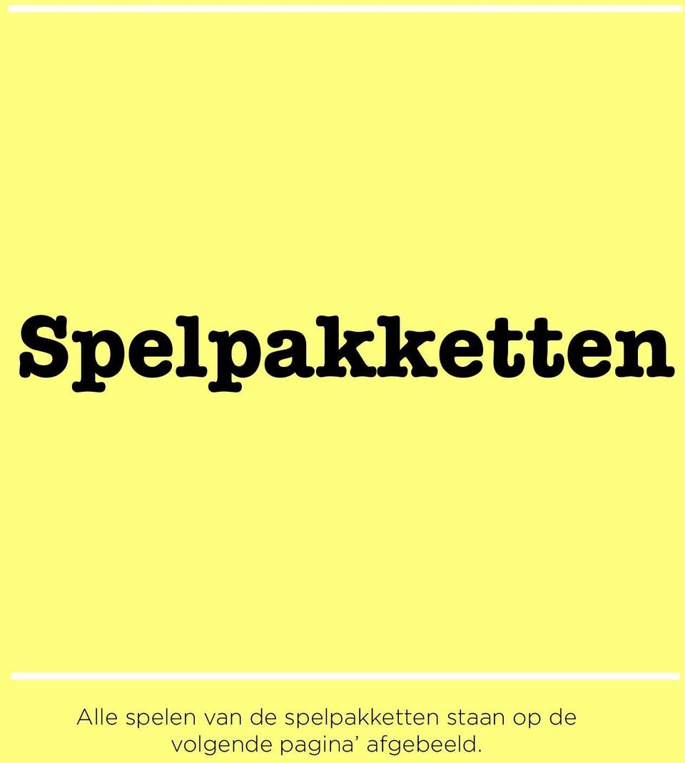 spelpakketten staan