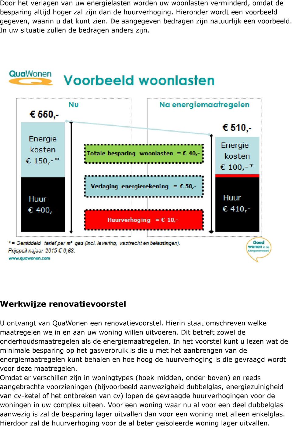 Hierin staat omschreven welke maatregelen we in en aan uw woning willen uitvoeren. Dit betreft zowel de onderhoudsmaatregelen als de energiemaatregelen.