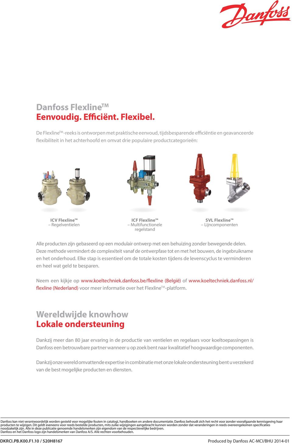 Regelventielen ICF Flexline Multifunctionele regelstand SVL Flexline Lijncomponenten Alle producten zijn gebaseerd op een modulair ontwerp met een behuizing zonder bewegende delen.