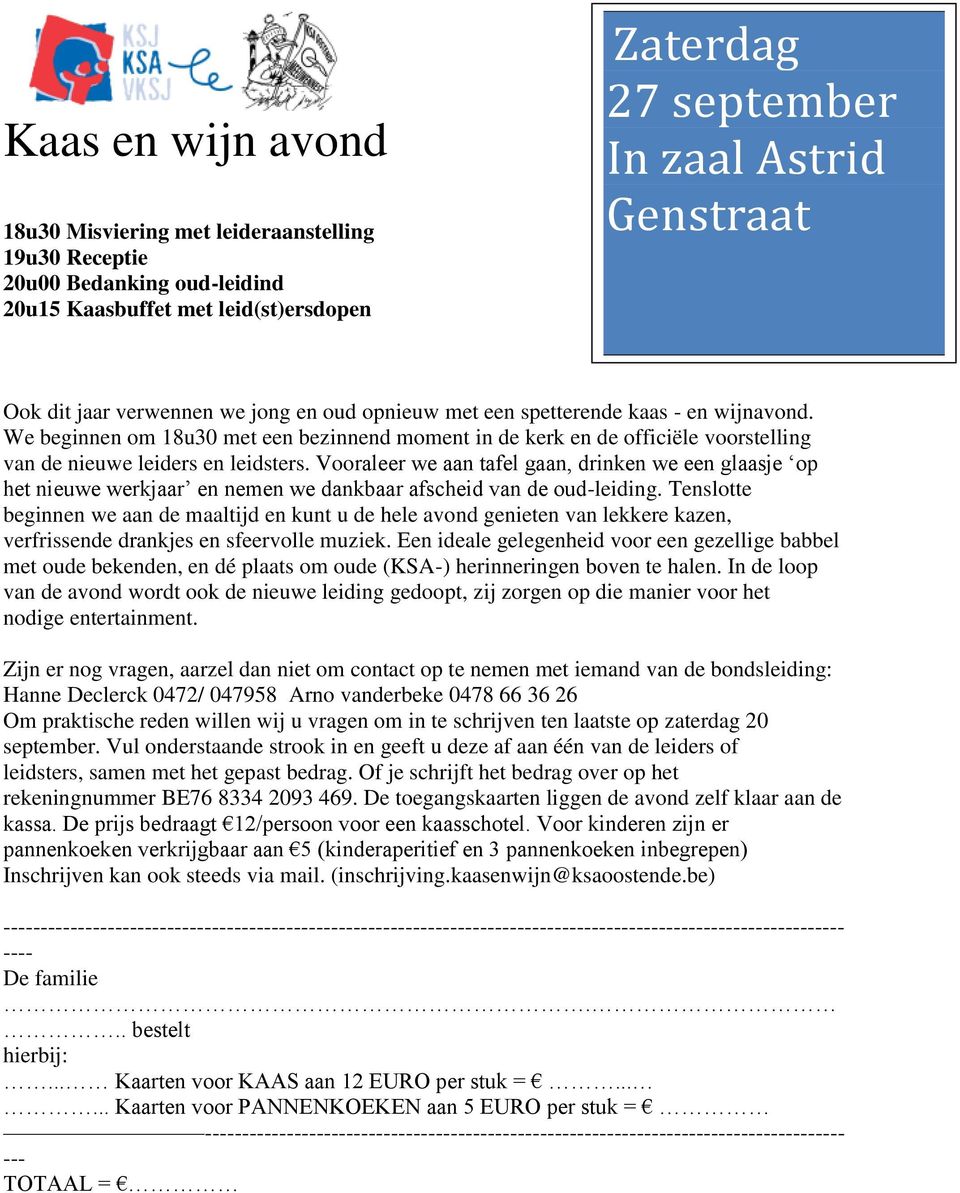 Vooraleer we aan tafel gaan, drinken we een glaasje op het nieuwe werkjaar en nemen we dankbaar afscheid van de oud-leiding.