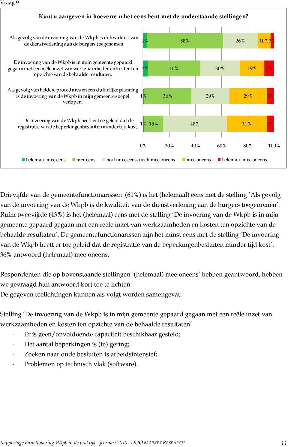 inzet van werkzaamheden en kosten ten opzichte van de behaalde resultaten.