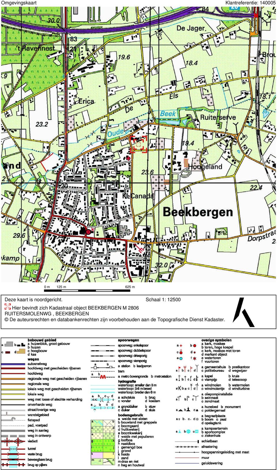 Schaal 1: 125 Hier bevindt zich Kadastraal object BEEKBERGEN M 286