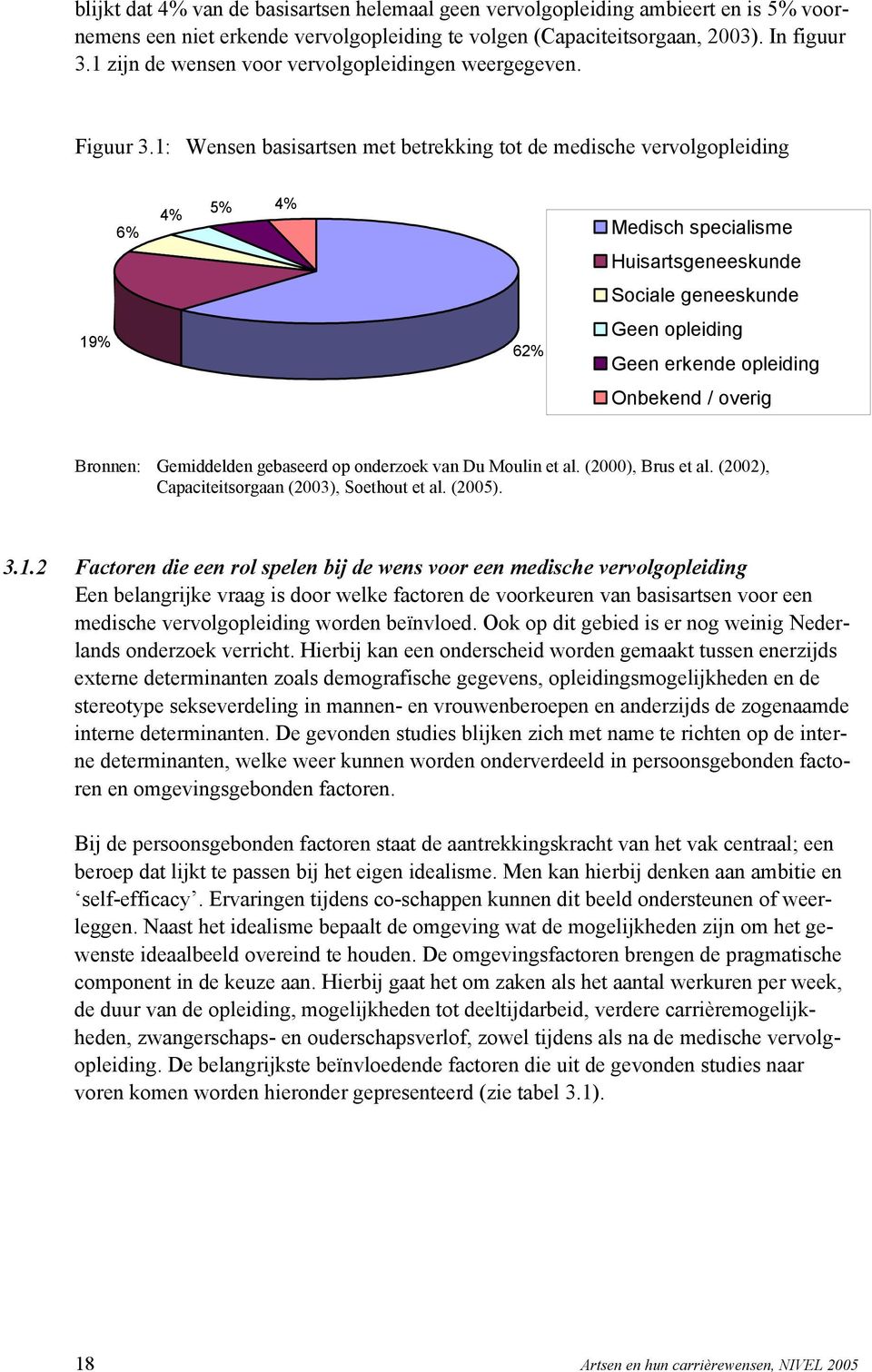 1: Wensen basisartsen met betrekking tot de medische vervolgopleiding 19% 6% 4% 5% 4% 62% Medisch specialisme Huisartsgeneeskunde Sociale geneeskunde Geen opleiding Geen erkende opleiding Onbekend /